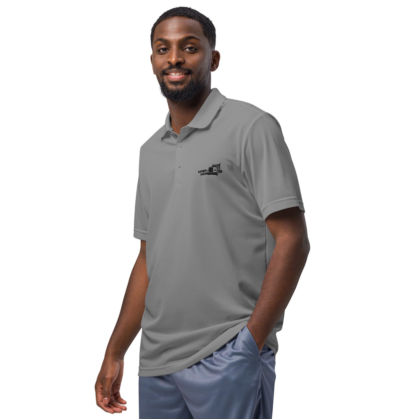 Mens-adidas sport polo