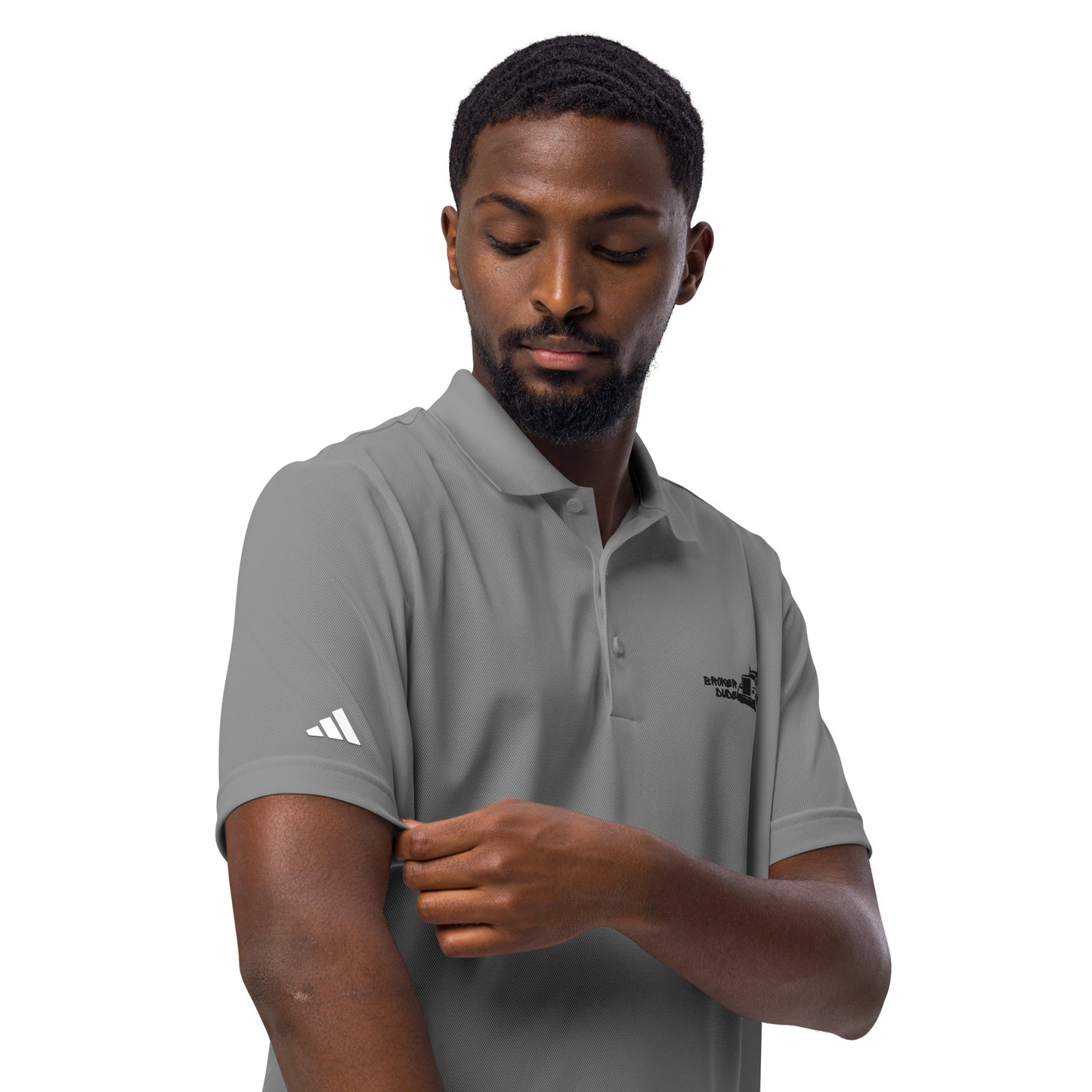 Mens-adidas sport polo