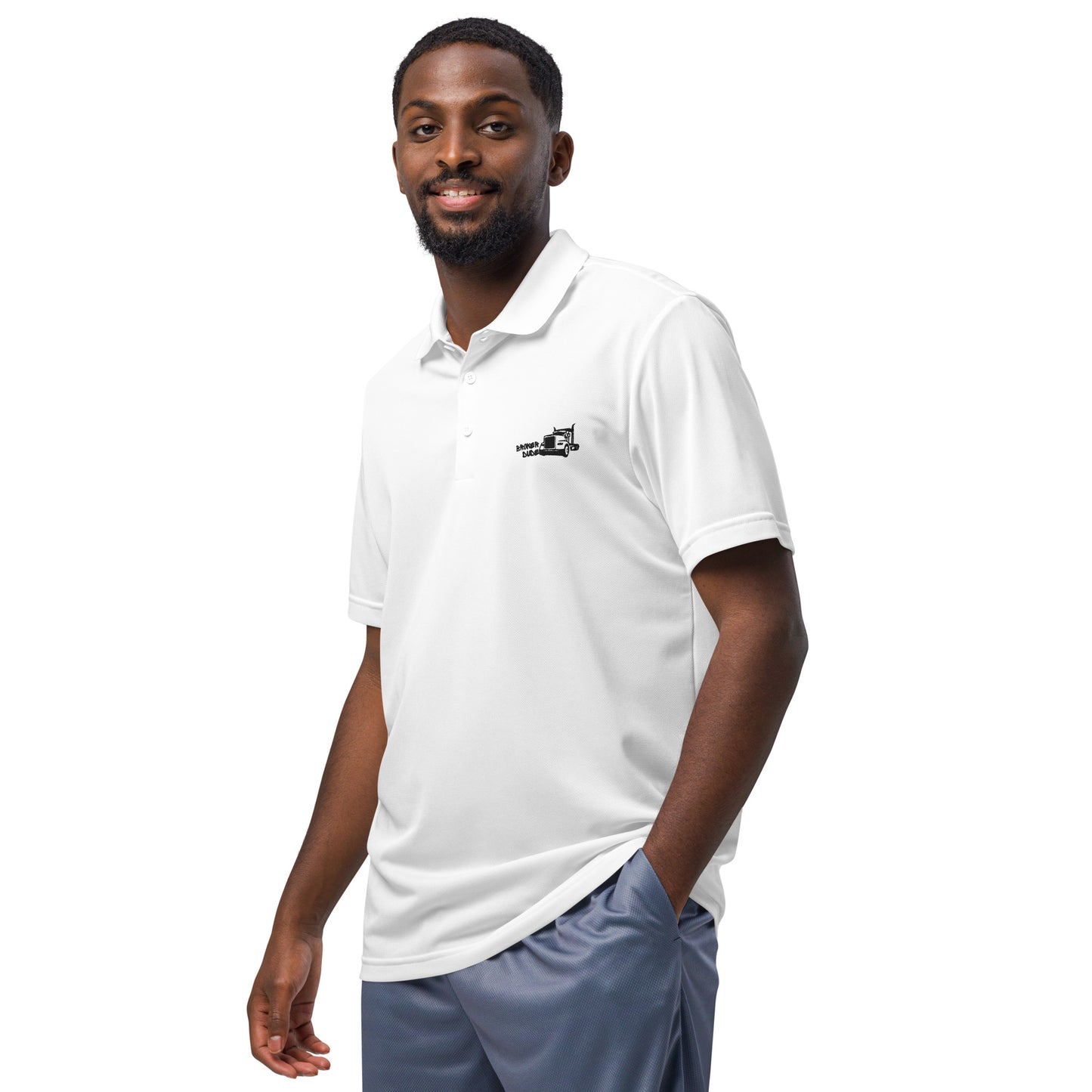 Mens-adidas sport polo