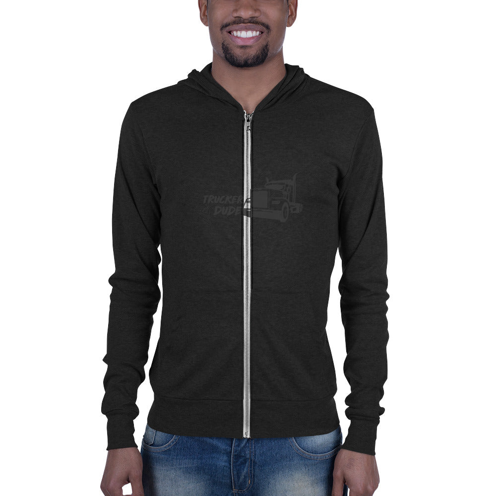 Unisex zip hoodie - Trucker Dude