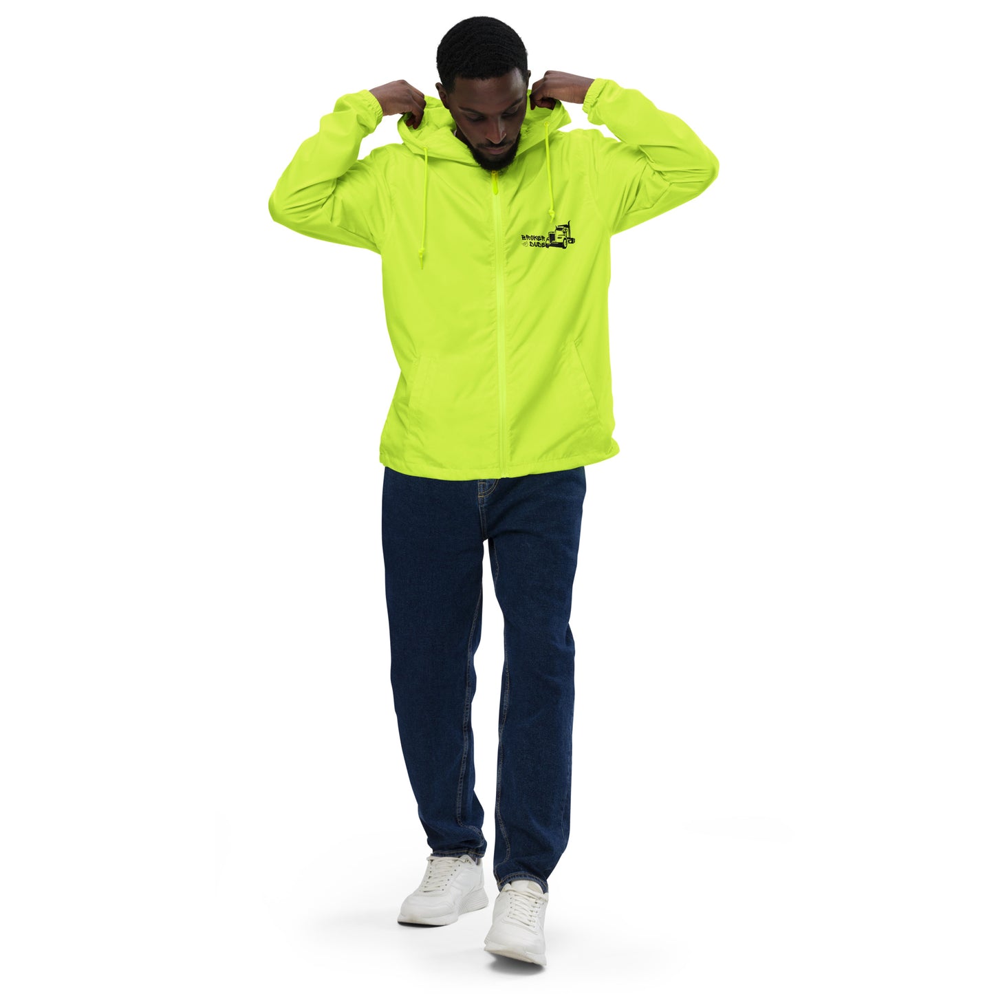 Unisex lightweight zip up windbreaker-Broker Dude