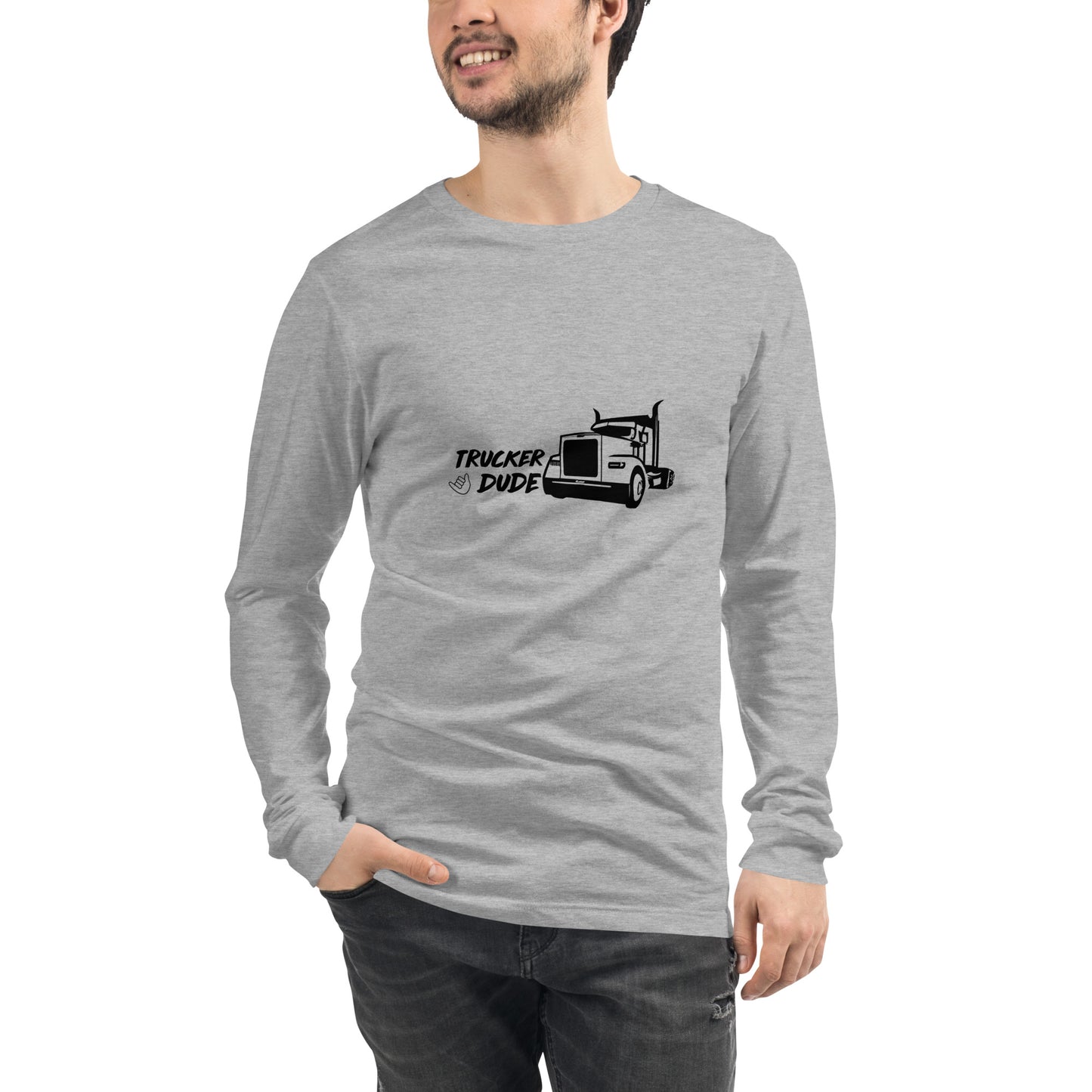 Unisex Long Sleeve Tee - Trucker Dude