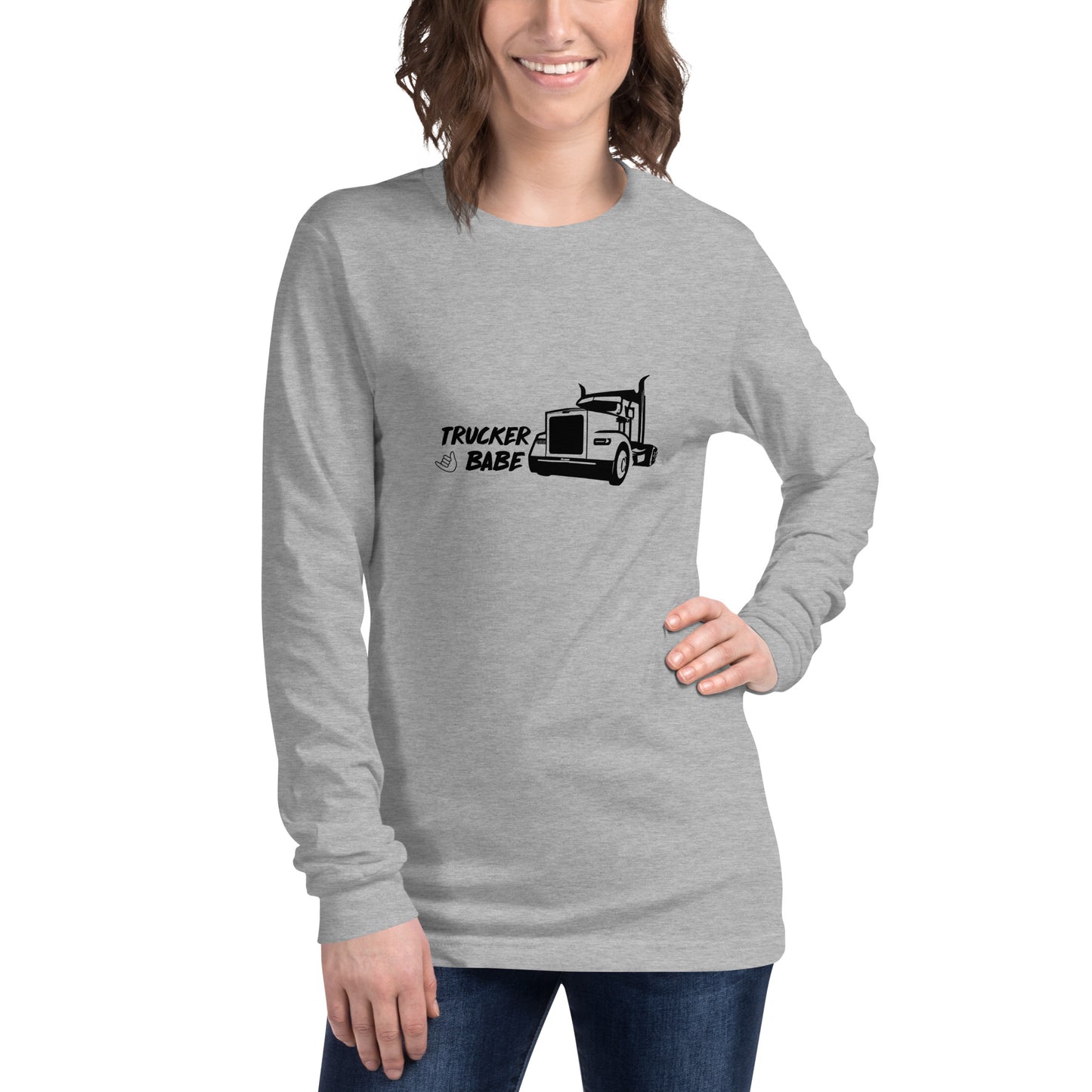 Unisex Long Sleeve Tee - Trucker Babe