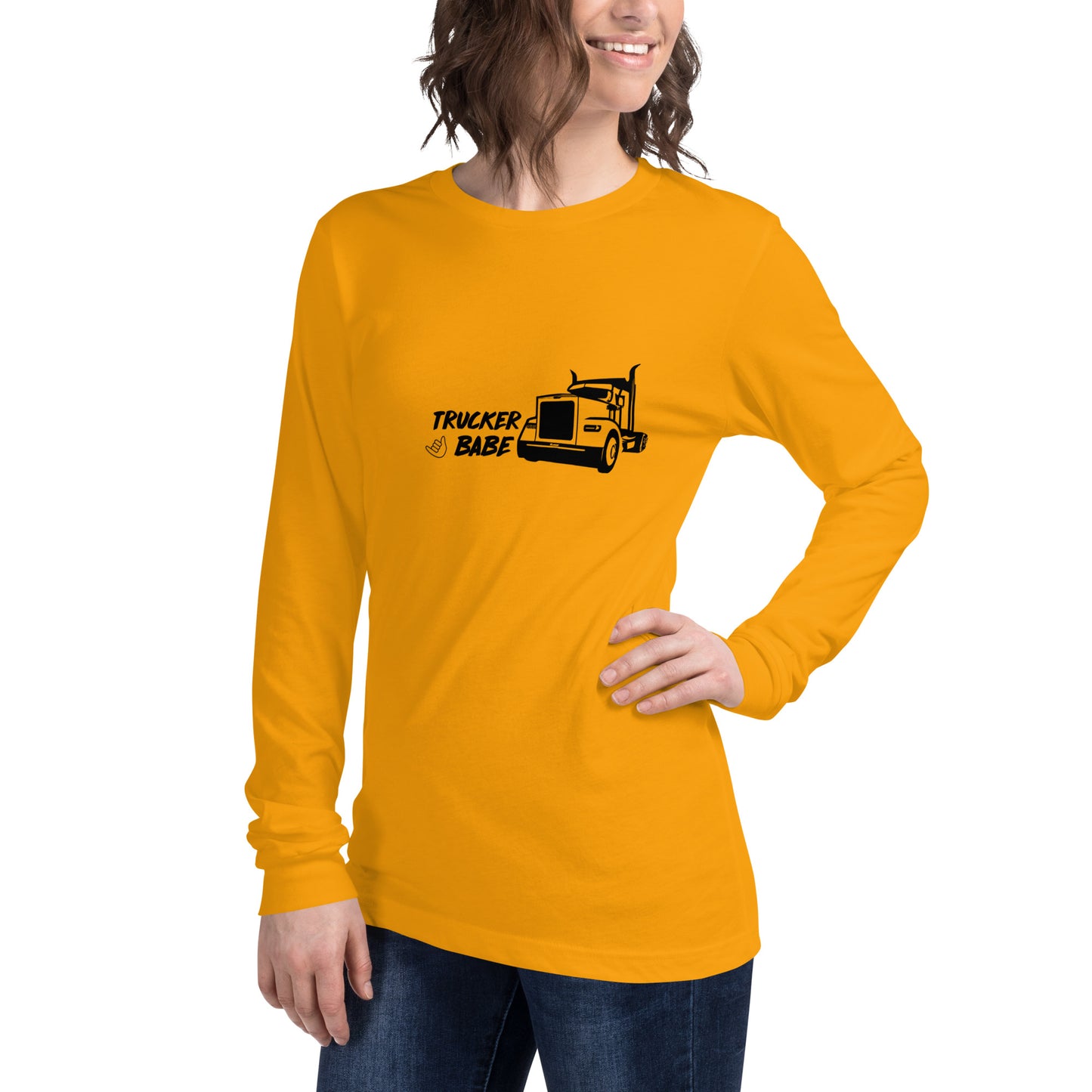 Unisex Long Sleeve Tee - Trucker Babe