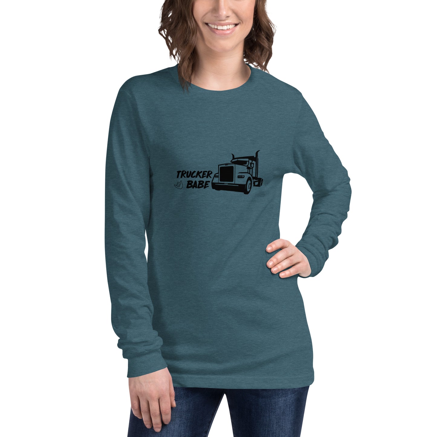 Unisex Long Sleeve Tee - Trucker Babe