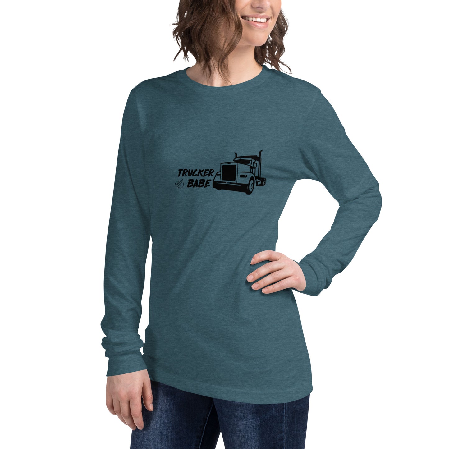 Unisex Long Sleeve Tee - Trucker Babe