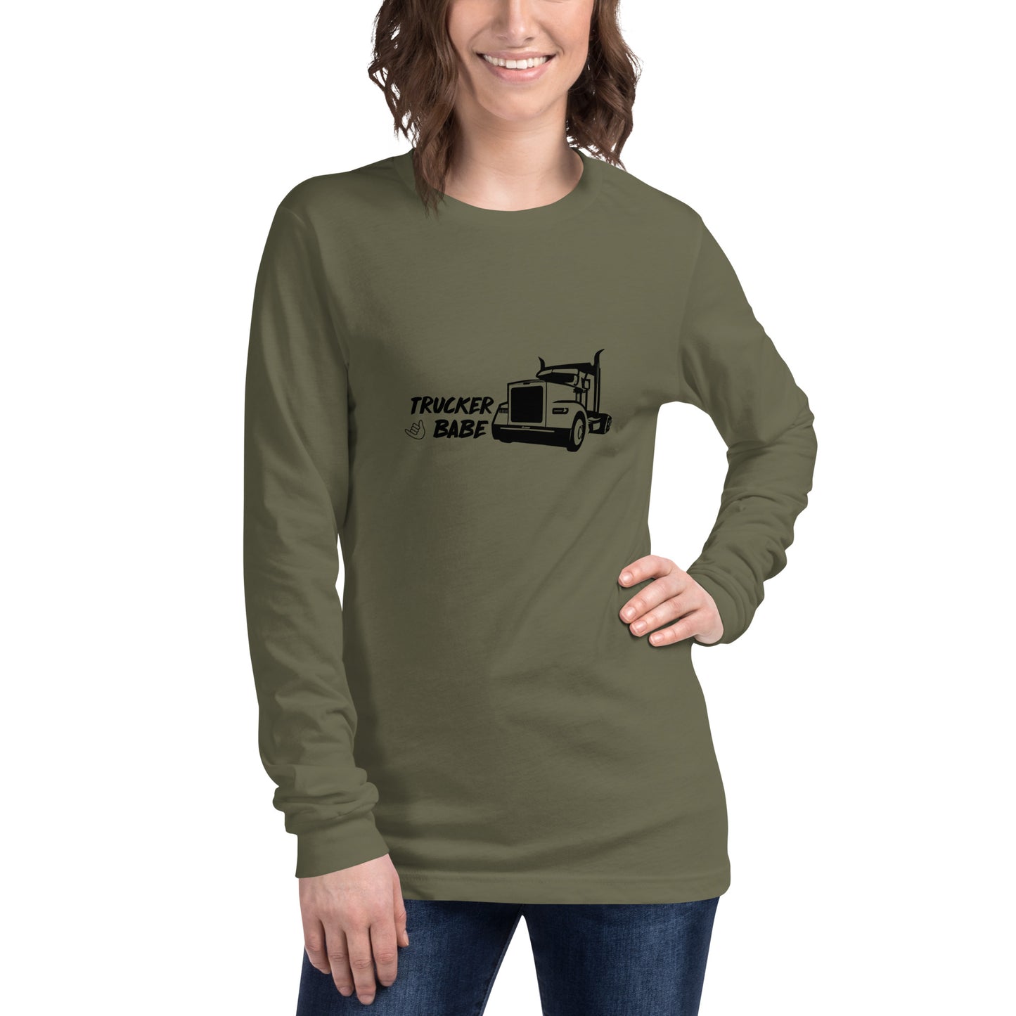 Unisex Long Sleeve Tee - Trucker Babe