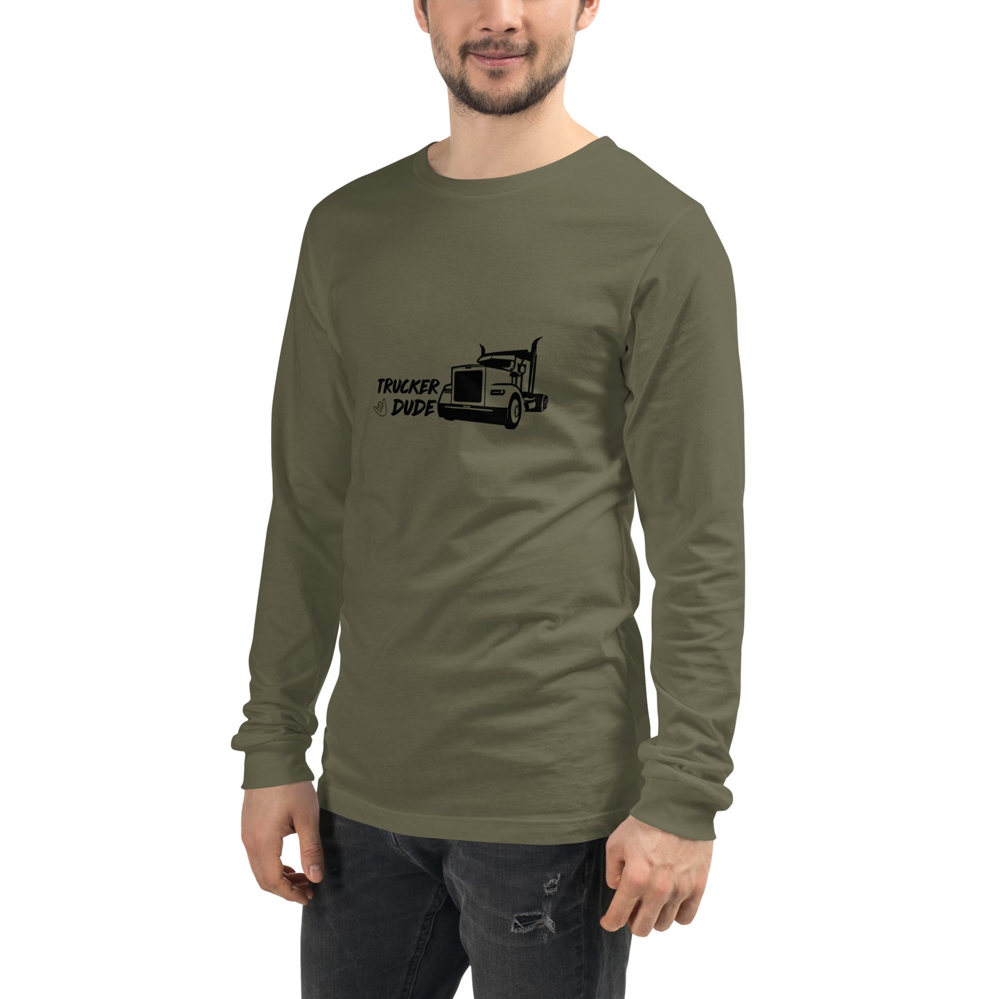 Unisex Long Sleeve Tee - Trucker Dude