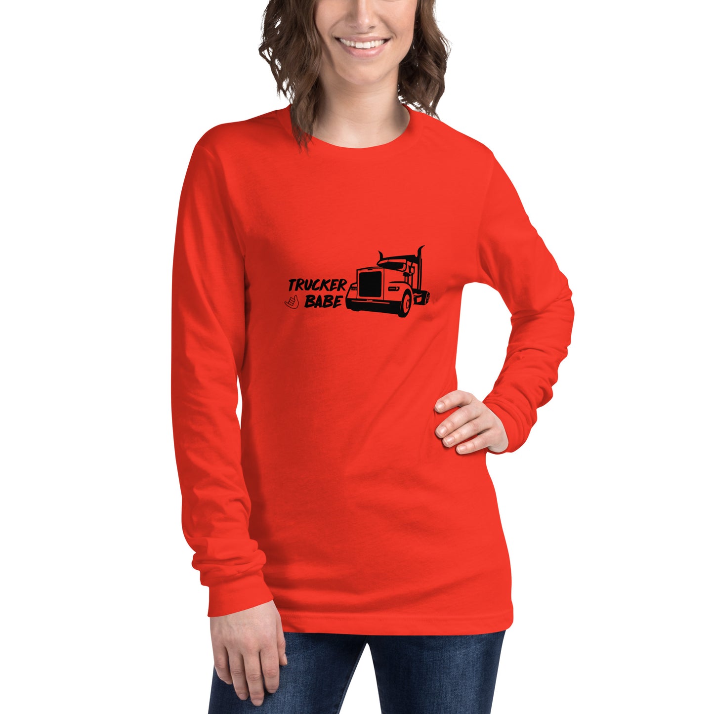 Unisex Long Sleeve Tee - Trucker Babe