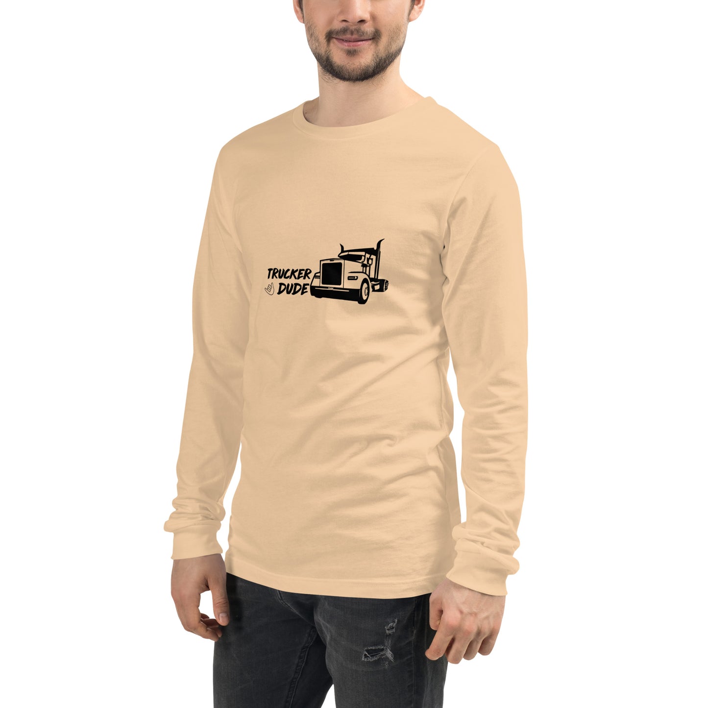 Unisex Long Sleeve Tee - Trucker Dude