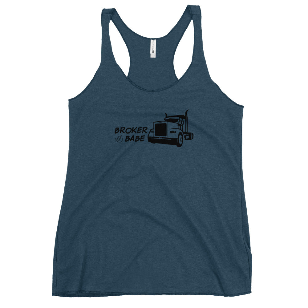 Women's Racerback Tank-Broker Babe