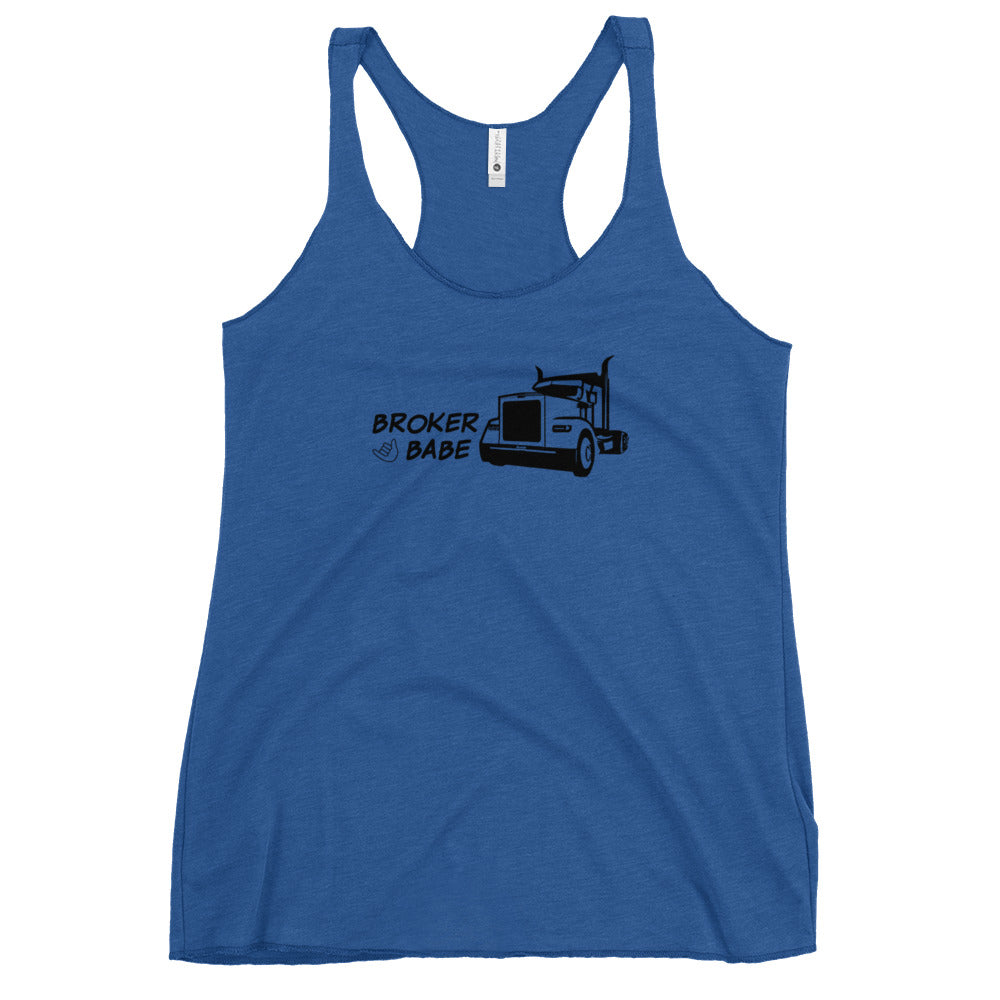 Women's Racerback Tank-Broker Babe